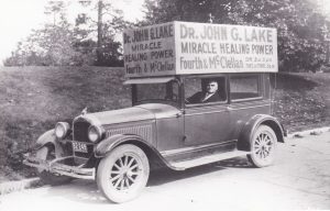 John G. Lake driving around Spokane, WA